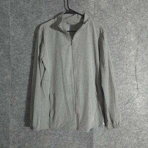 Hang‎ Ten Men's Jacket Gray Full Zip UV Protection Lightweight Large Performance